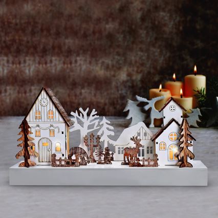 Светодиодное рождественское украшение LED/2xAA теплый белый