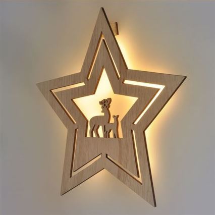Різдвяна LED декорація LED/2xAA зірка