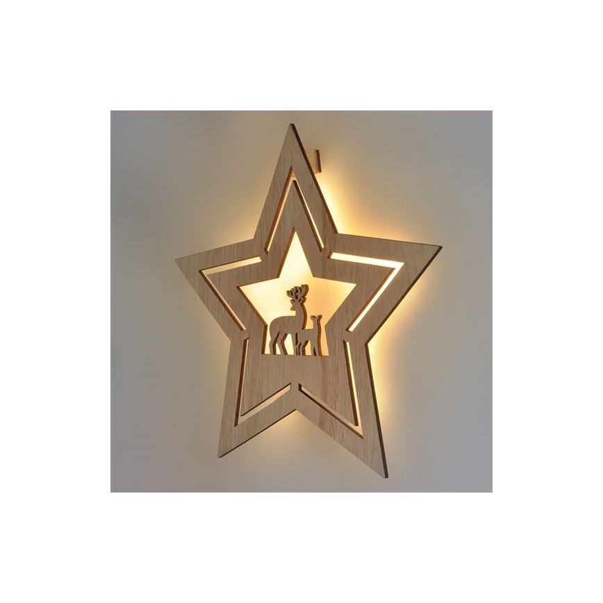 Светодиодное рождественское украшение LED/2xAA звезда