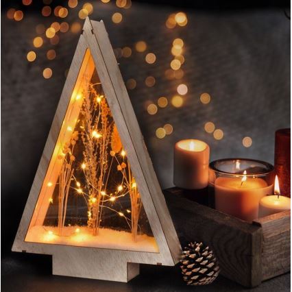 Різдвяна LED декорація LED/2xAA засніжені зимові квіти