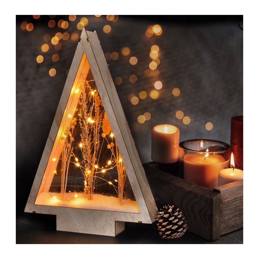 Різдвяна LED декорація LED/2xAA засніжені зимові квіти