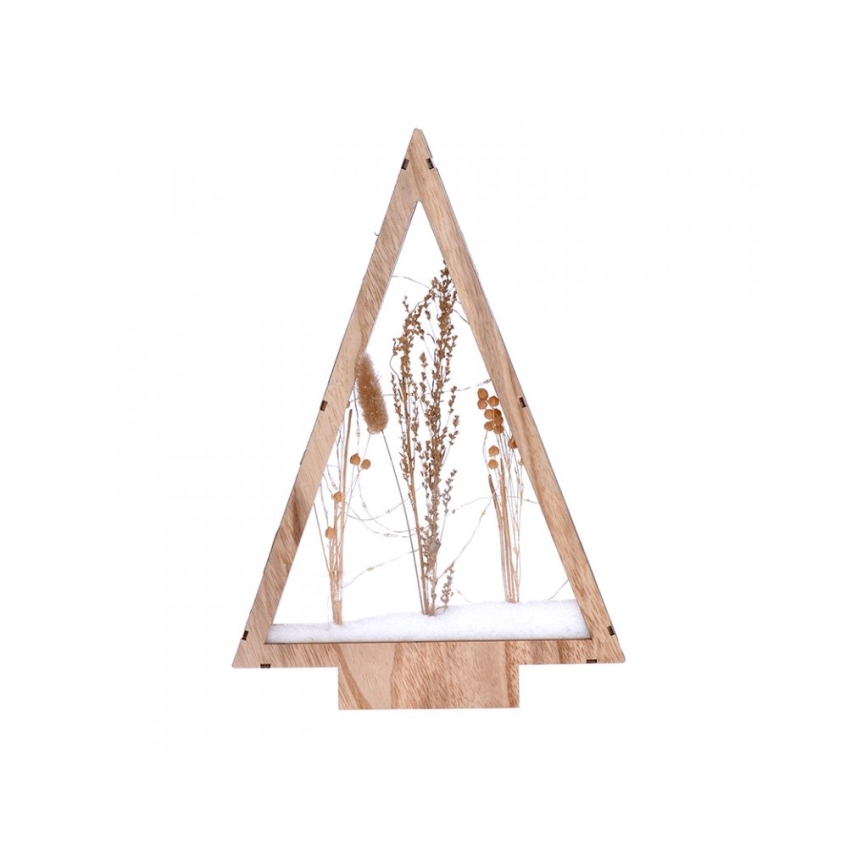 Різдвяна LED декорація LED/2xAA засніжені зимові квіти