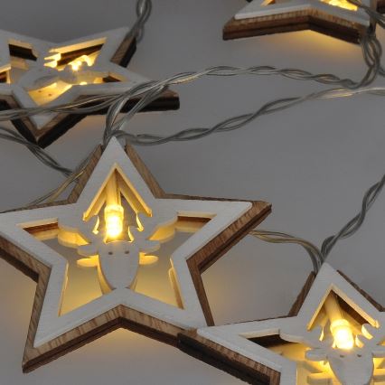 Світлодіодна гірлянда 10xLED/2xAA 1,8m тепле біле світло