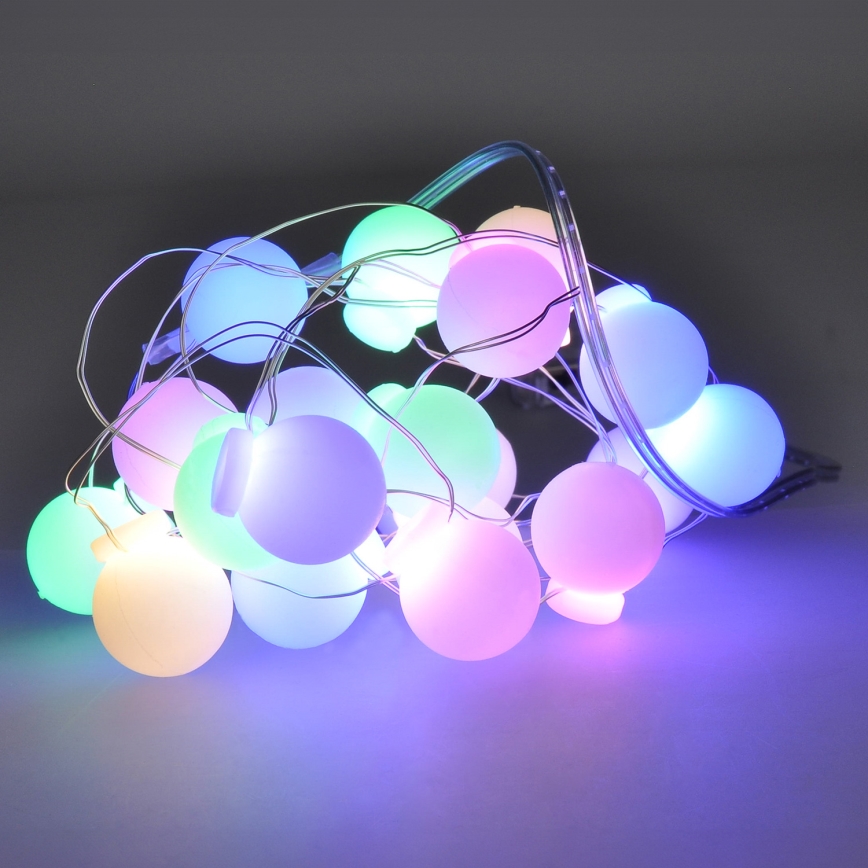 Світлодіодна різдвяна гірлянда 20xLED/2xAA 2,3 м кольоровий