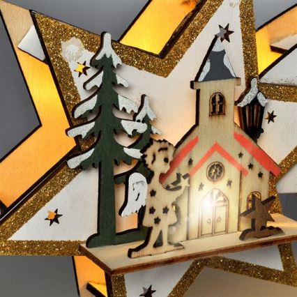 LED-різдвяна прикраса 10xLED/2xAA комета