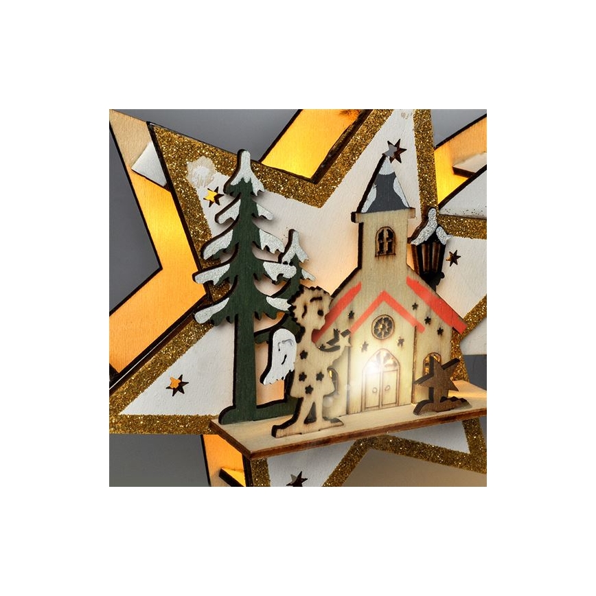 LED-різдвяна прикраса 10xLED/2xAA комета