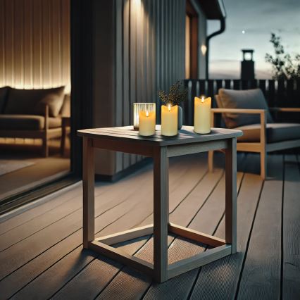 НАБІР 3x LED Свічка з натурального воску LED/3xAAA/теплий білий