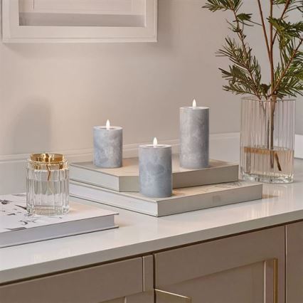 Набор из 3 светодиодных свечей, питание 2xAA, тёплый белый