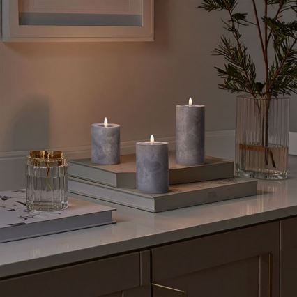 Набор из 3 светодиодных свечей, питание 2xAA, тёплый белый