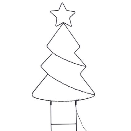 Светодиодное уличное рождественское украшение 85xLED/3xAA IP44, тёплый белый свет, в виде ёлочки