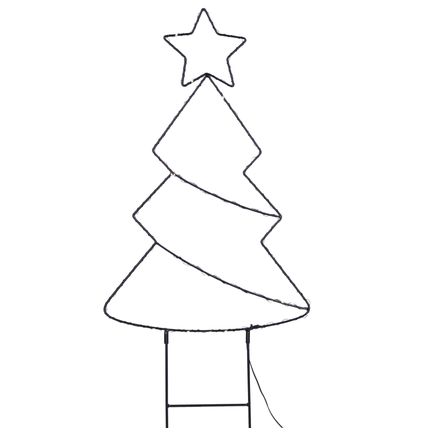 Светодиодное уличное рождественское украшение 85xLED/3xAA IP44, тёплый белый свет, в виде ёлочки