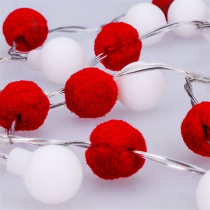 LED гірлянда 20xLED/2xAA 1,8 m тепле біле світло
