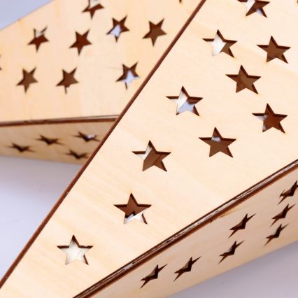 LED рождественское украшение 20xLED/2xAA бежевая звезда, тёплый белый свет