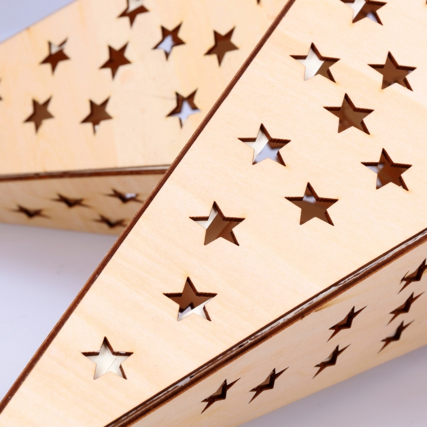 LED рождественское украшение 20xLED/2xAA бежевая звезда, тёплый белый свет