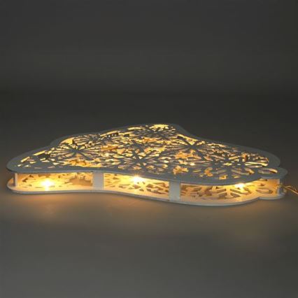 LED різдвяна прикраса — дзвіночок, 9xLED/2xAA, тепле біле світло