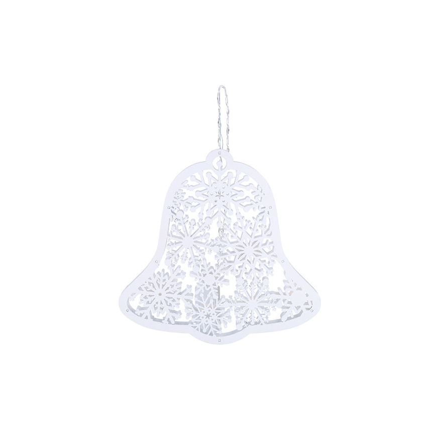 LED різдвяна прикраса — дзвіночок, 9xLED/2xAA, тепле біле світло