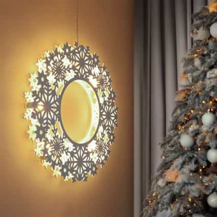 LED різдвяний вінок 10xLED/2xAA теплий білий