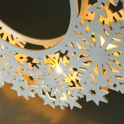 LED різдвяний вінок 10xLED/2xAA теплий білий