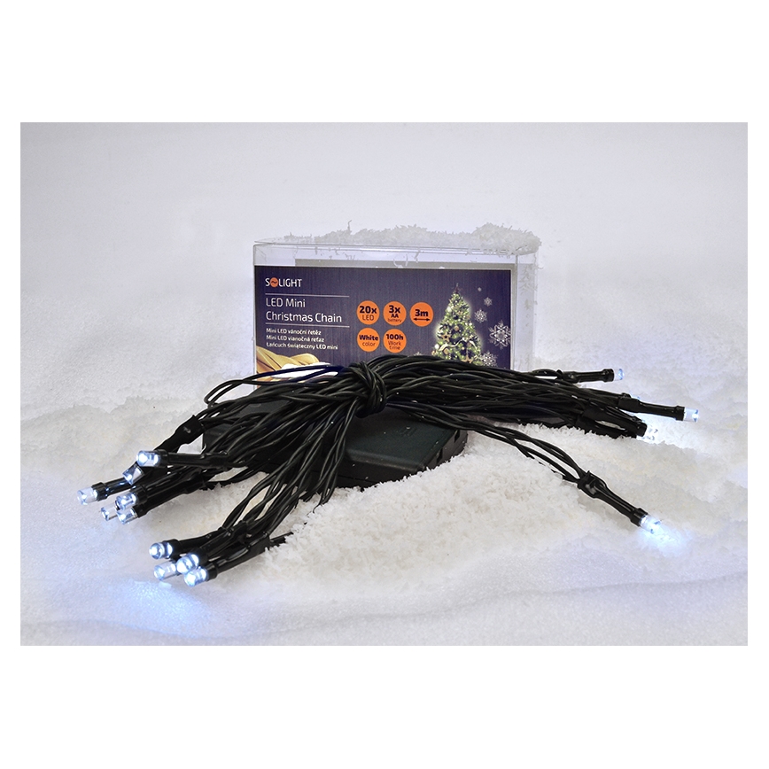 Світлодіодна різдвяна гірлянда 3,3 m 20xLED/3xAA
