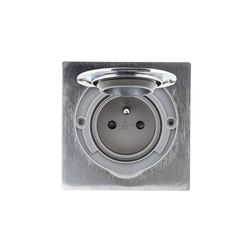 Уличная встроенная напольная розетка IP55