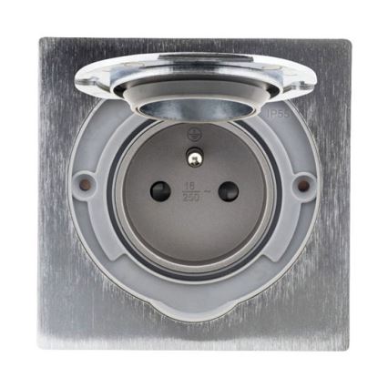 Вулична вбудована підлогова розетка IP55