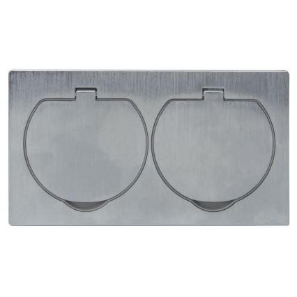 Уличная встроенная напольная двойная розетка IP55