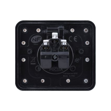 Уличная встроенная напольная розетка IP55 угловой