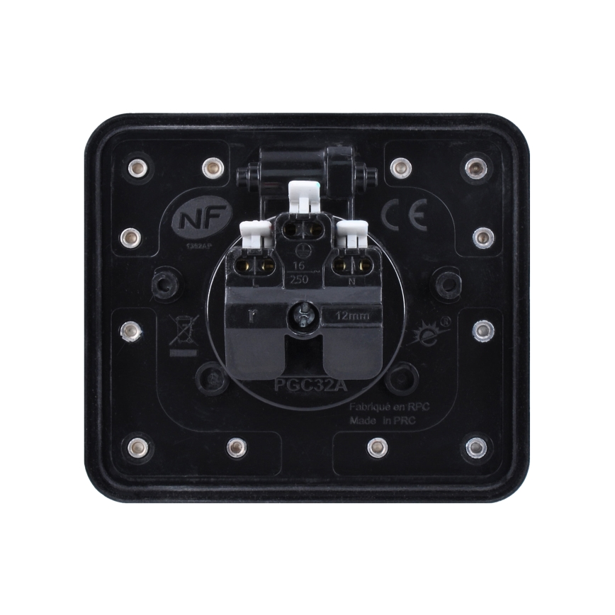 Уличная встроенная напольная розетка IP55 угловой