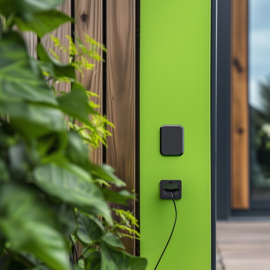 Вулична вбудована підлогова розетка IP55 чорна прямокутна