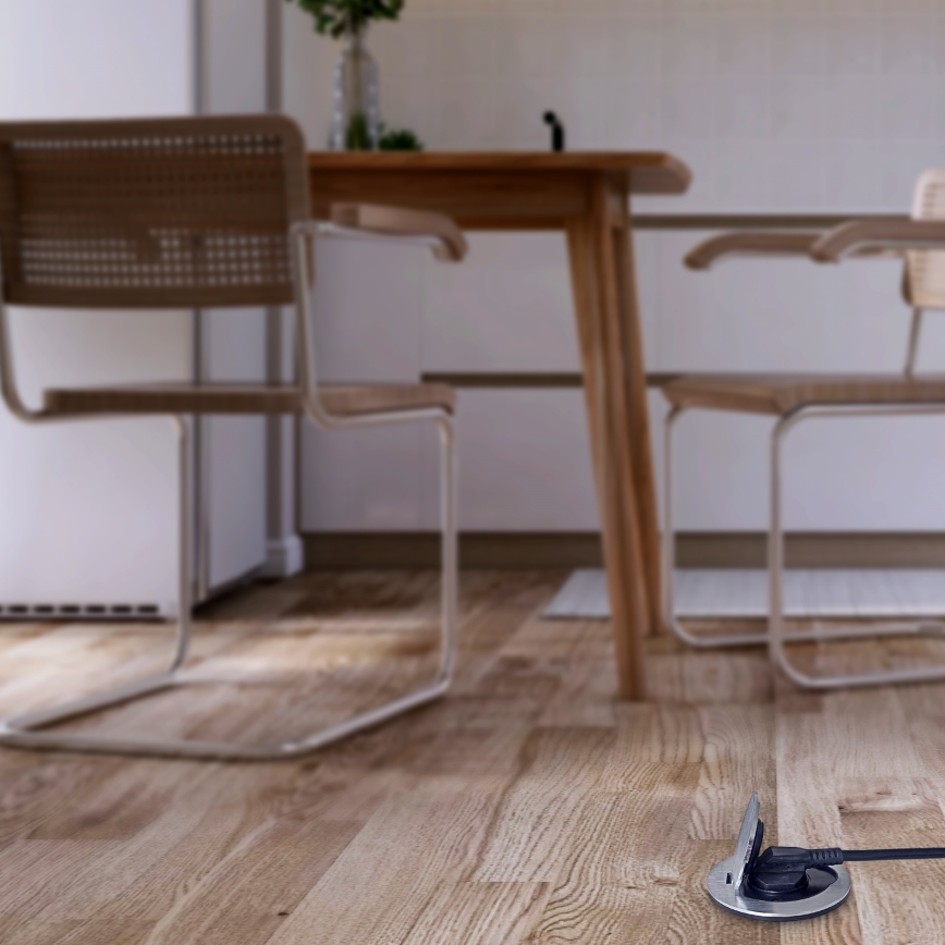 Уличная встроенная напольная розетка IP55 круглый