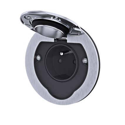 Уличная встроенная напольная розетка IP55 круглый