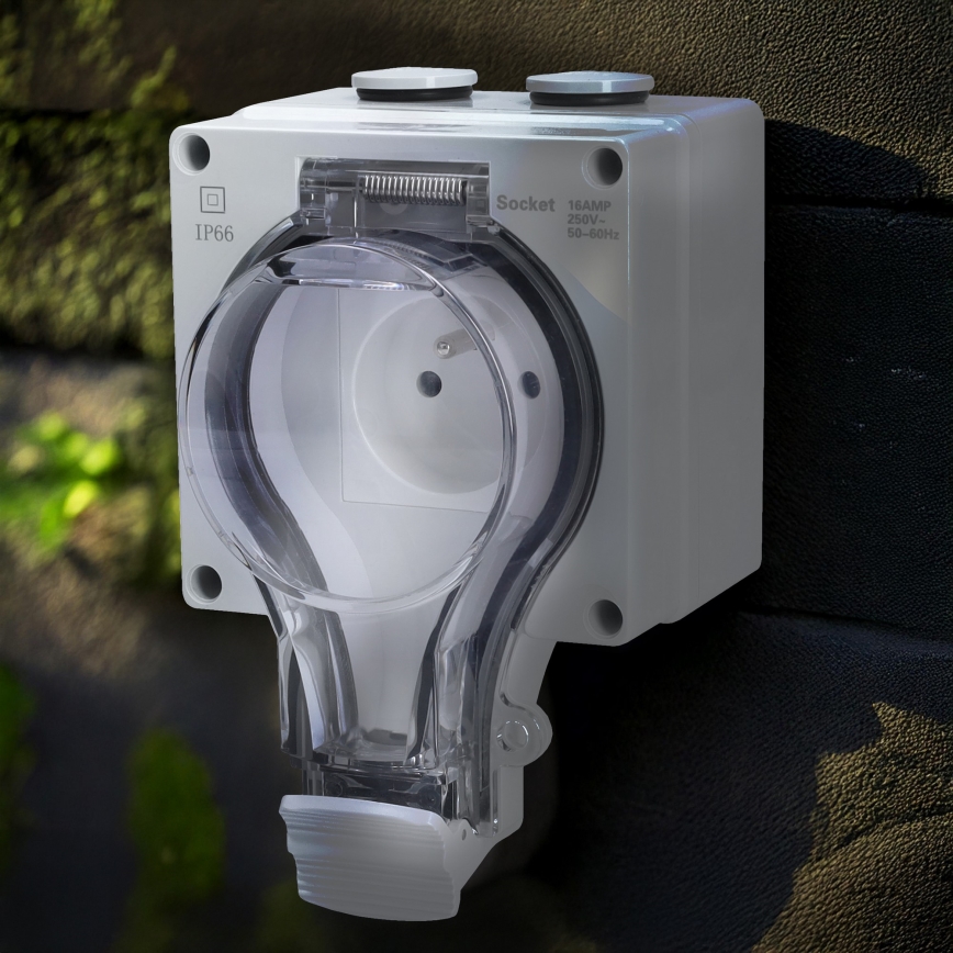 Розетка для влажных помещений 230 В/16 А IP66