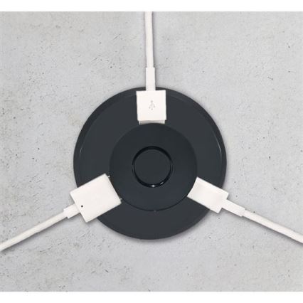 Вбудований USB зарядний пристрій USB A+C чорний