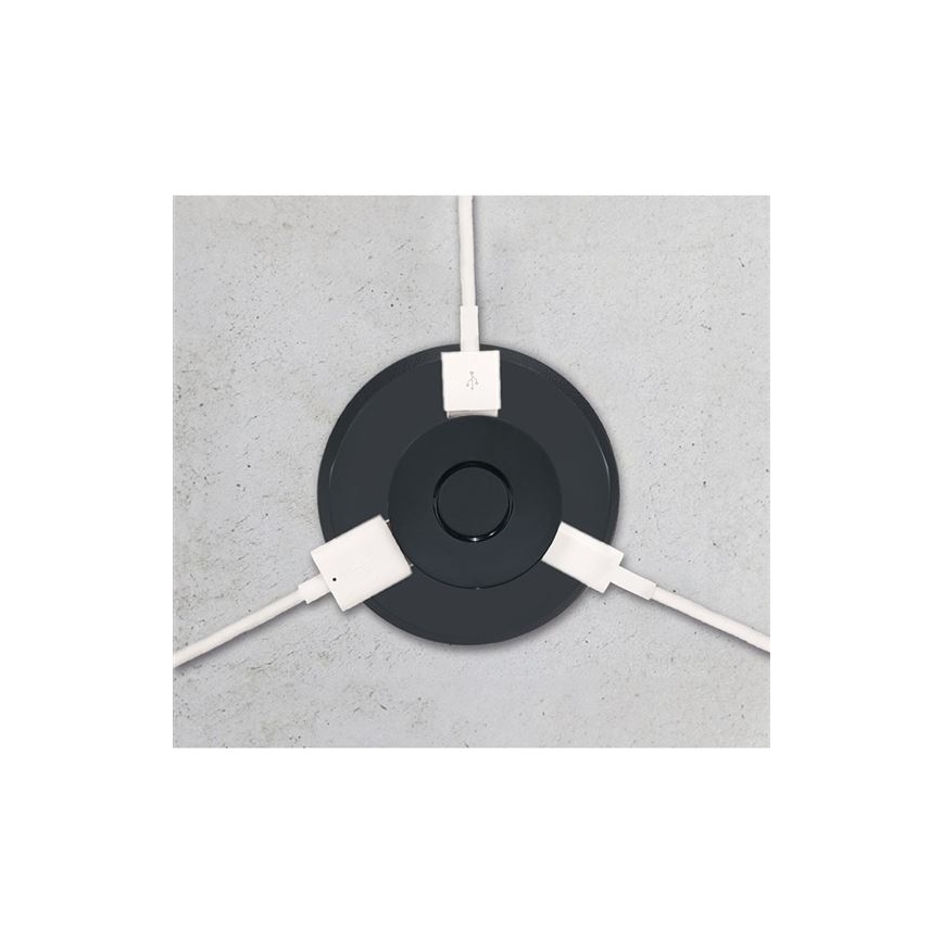 Встроенное USB зарядное устройство USB A+C черный