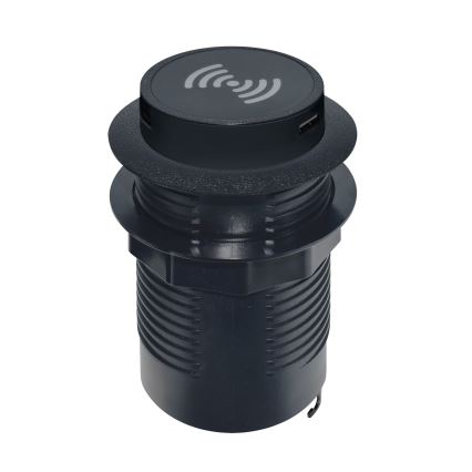 Вбудований бездротовий зарядний пристрій + USB A+C чорний