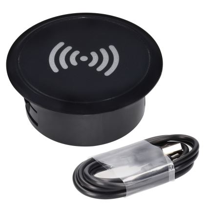 Встроенное беспроводное зарядное устройство черный