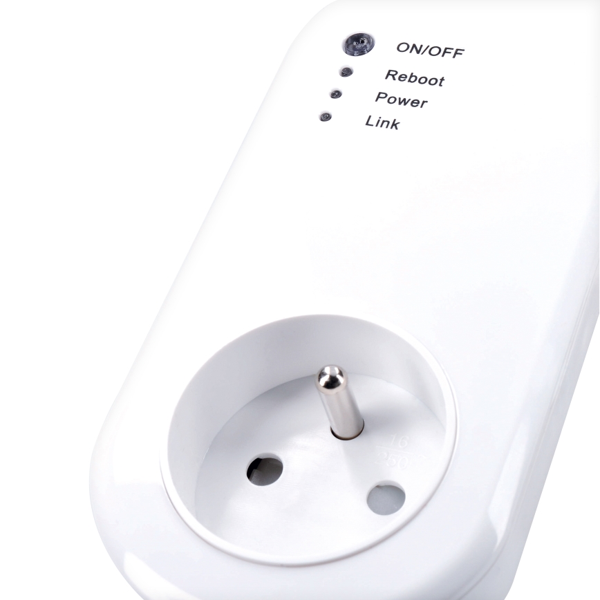 Умная розетка со счетчиком потребления электроэнергии 230V Wi-Fi Tuya