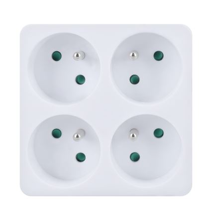 Разветвитель розеток 4x 10A белый