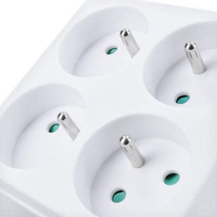 Розгалужувач 4x 10A білий