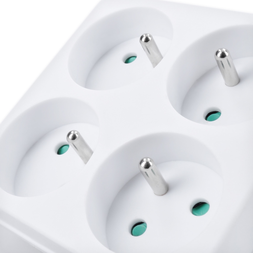 Розгалужувач 4x 10A білий