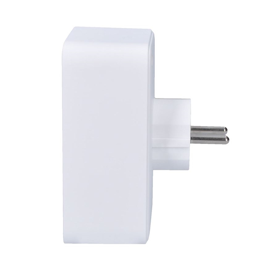 Розгалужувач розеток 1x16A+2x 2,5A з 2xUSB A+C зарядним пристроєм білий
