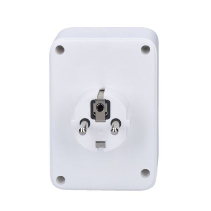 Розгалужувач розеток 1x16A+2x 2,5A з 2xUSB A+C зарядним пристроєм білий