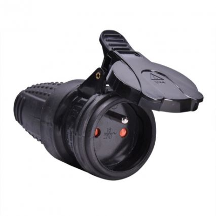 Гумова розетка для вологого середовища 230V/16A IP44