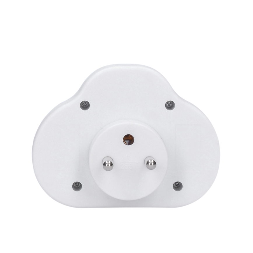 Розетка-розгалужувач з вимикачем 2x10A/230V