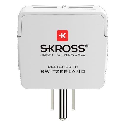 Дорожній адаптер для США 230V + 2x USB-порт
