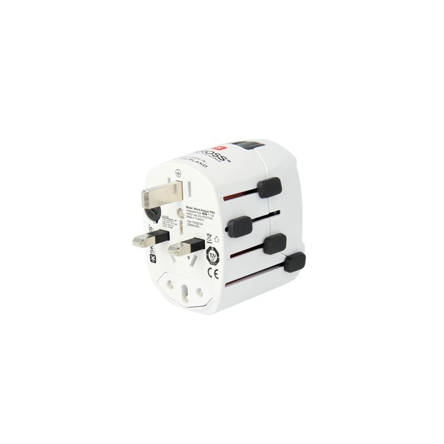 Универсальный дорожный адаптер для всего мира 230V + USB-порт