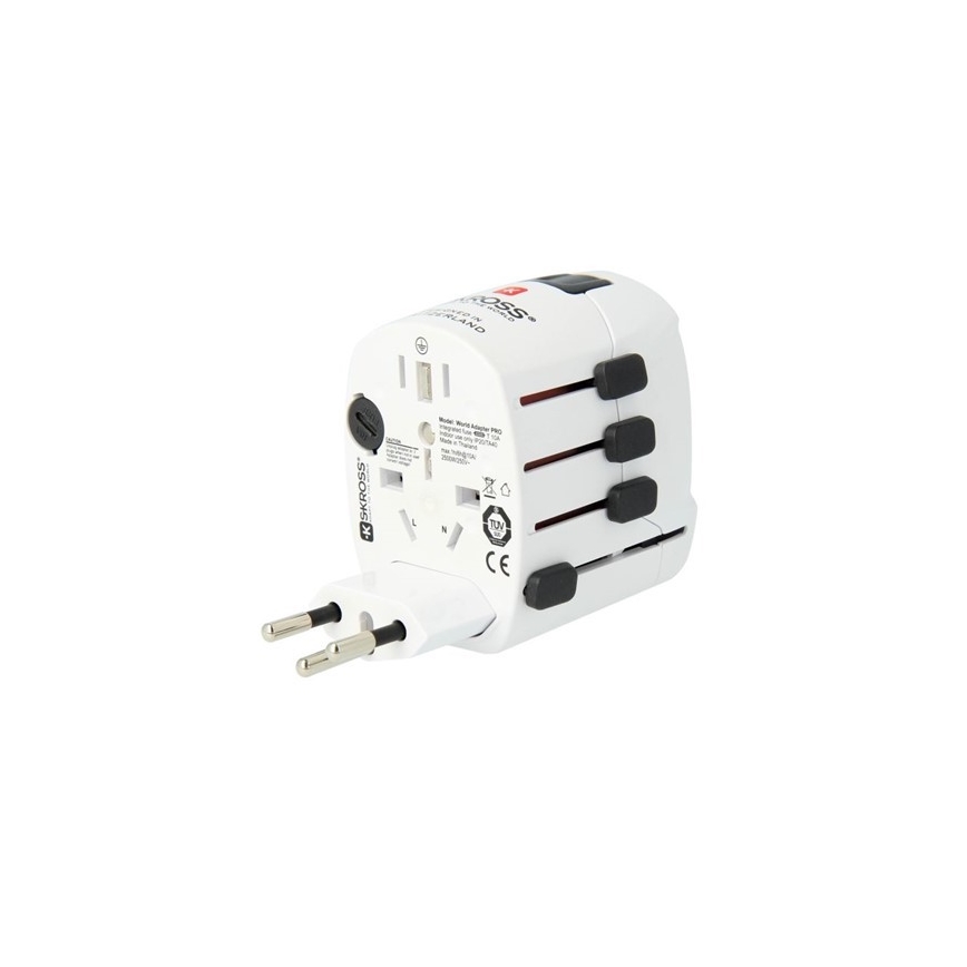Универсальный дорожный адаптер для всего мира 230V + USB-порт