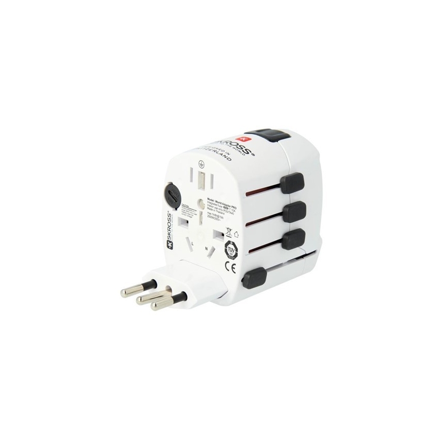 Универсальный дорожный адаптер для всего мира 230V + USB-порт