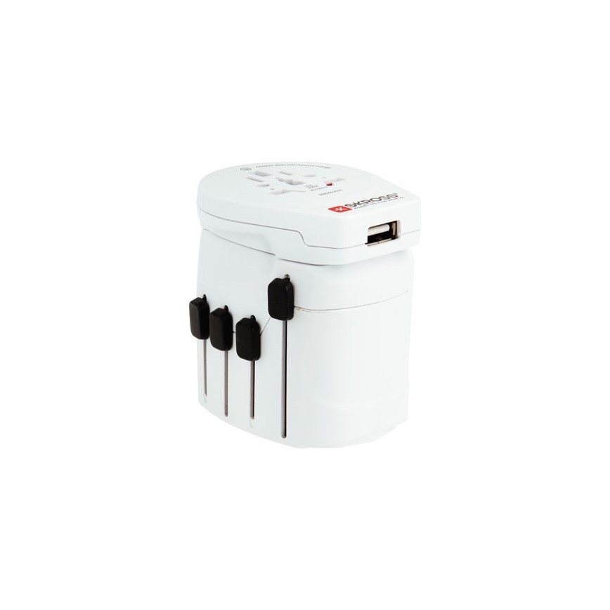 Универсальный дорожный адаптер для всего мира 230V + USB-порт