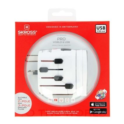 Универсальный дорожный адаптер для всего мира 230V + USB-порт